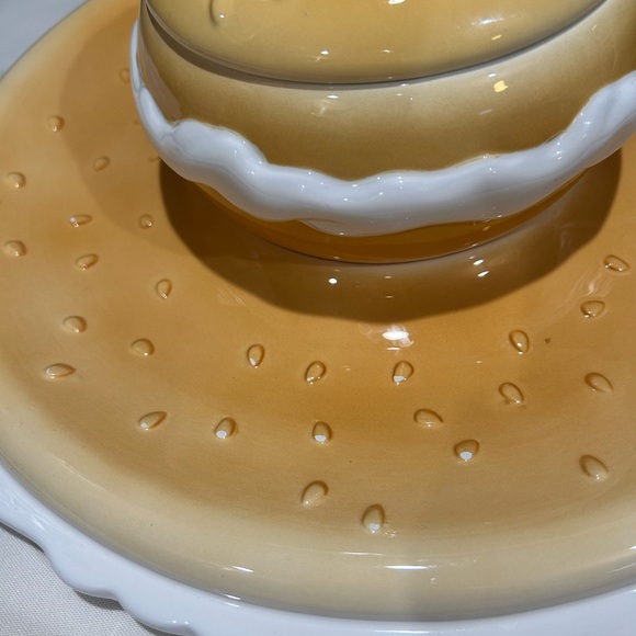 Ceramic Bagel Dish Set - Picture 4 of 6